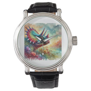 Albertaceratops in Nature 240824AREF125 - Watercol Watch