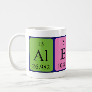 Alberte periodic table name mug