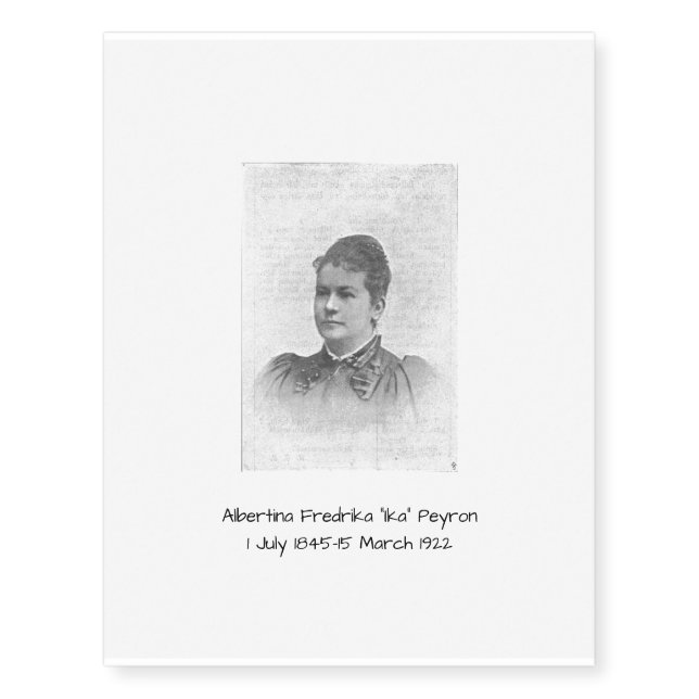 Albertina Fredrika Ika Peyron Temporary Tattoos (Front)