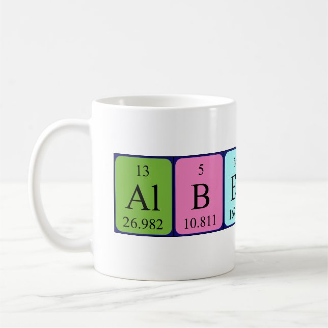 Albertina periodic table name mug (Left)