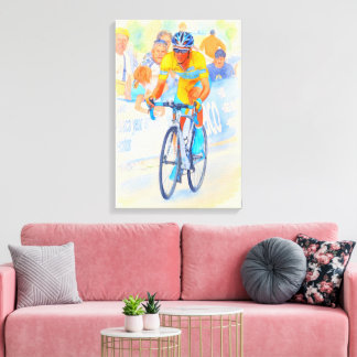Alberto Contador Top of the Navacerrada Pass 2008  Canvas Print
