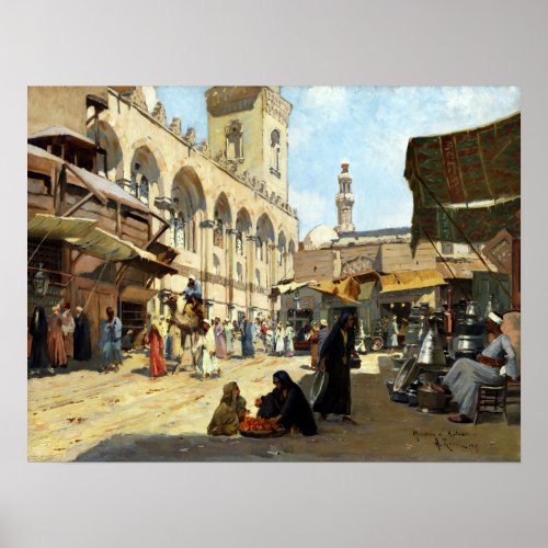 Alberto Rossi Arabian Market in Kaloun Poster