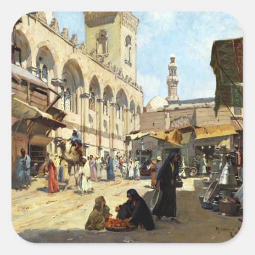 Alberto Rossi Arabian Market in Kaloun Square Sticker
