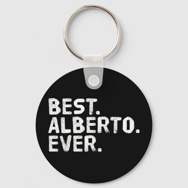 Alberto shirt funny men father's gift idea keychain (Front)