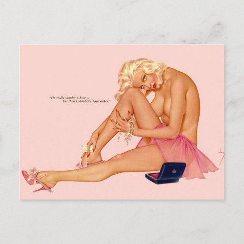 Alberto Vargas Vintage Pin up Postcard