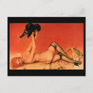 Alberto Vargas Vintage Pin up Postcard