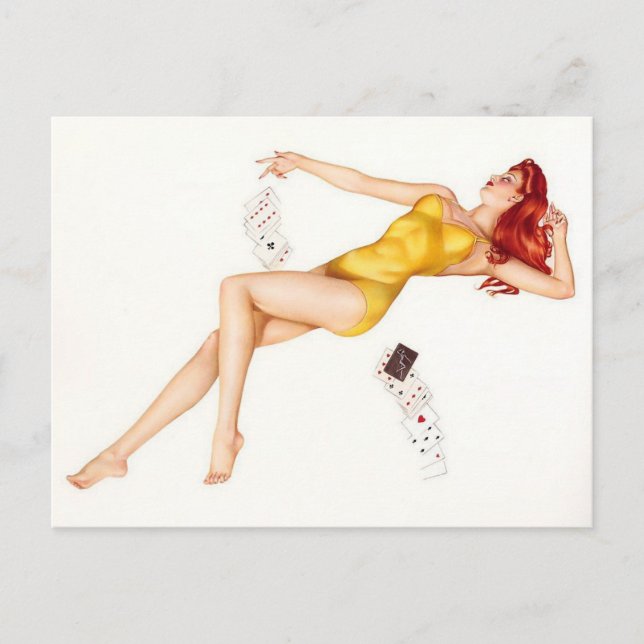 Alberto Vargas Vintage Pin up Postcard (Front)