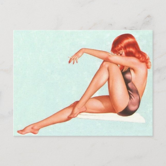 Alberto Vargas Vintage Pin up Postcard (Front)