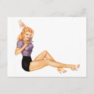 Alberto Vargas Vintage Pin up Postcard