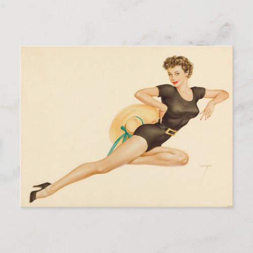 Alberto Vargas Vintage Pin up Postcard