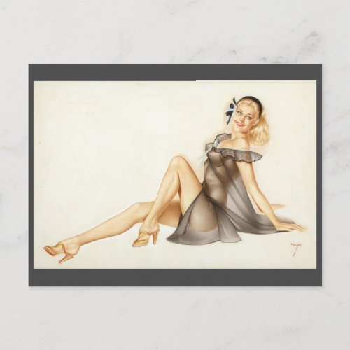 Alberto Vargas Vintage Pin up Postcard