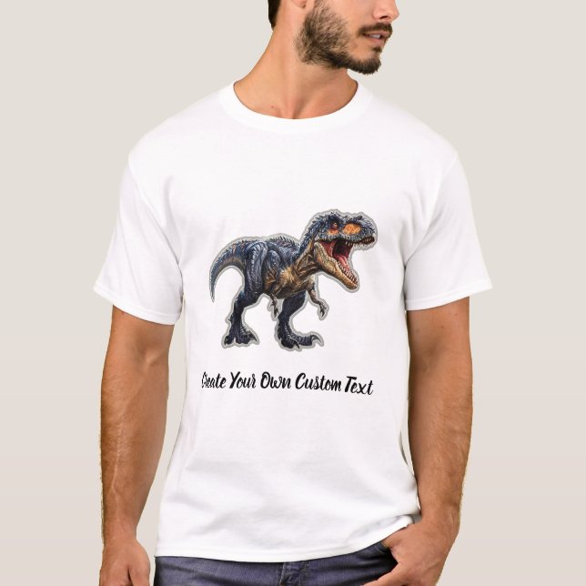 Albertosaurus Dinosaur Create Your Own Custom Text T-Shirt (Front)