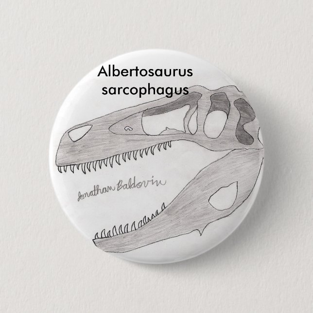 Albertosaurus sarcophagus button (Front)