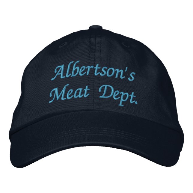 Albertson's Meat Dept. Embroidered Baseball Hat (Front)