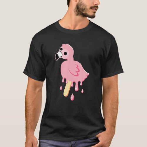 Albertsstuff Flamingo Bird Popsicle T_Shirt
