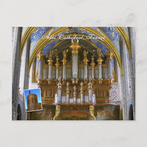 Albi Cathedral organ Postcard