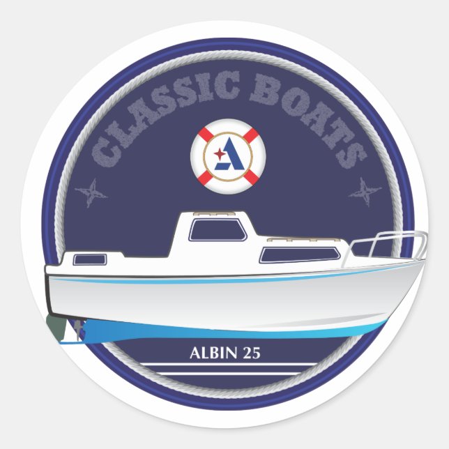 Albin 25 - glossy round stickers (Front)