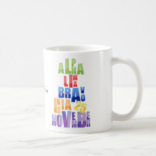 Albin 25 Phonetic Alphabet Coffee Mug