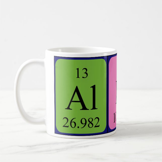 Albin periodic table name mug (Left)