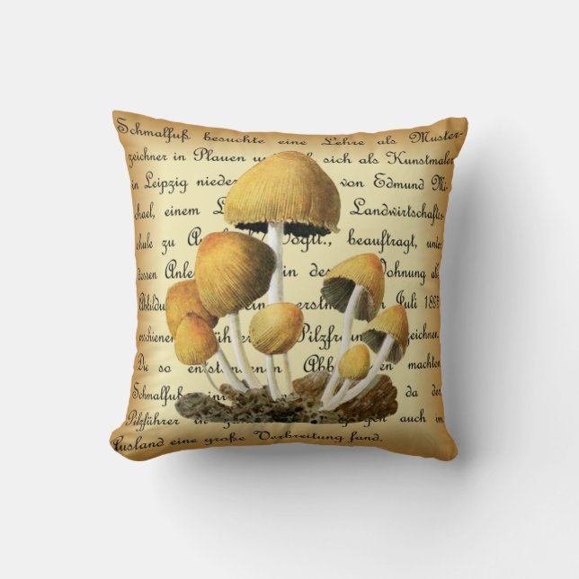 Albin Schmalfuß ~ Glimmertintling-1~ Mushrooms  Throw Pillow (Front)
