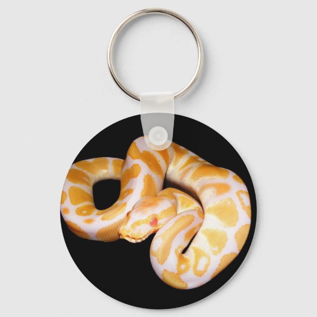 Albino Ball Python Keychain (Front)