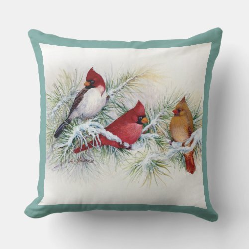 Albino Cardinal Visitor Pillow