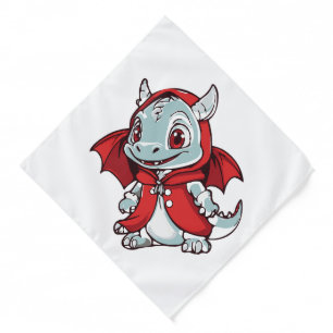 Albino Dragon in Red Bandana