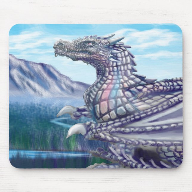 Albino Drake Mouse Pad (Front)