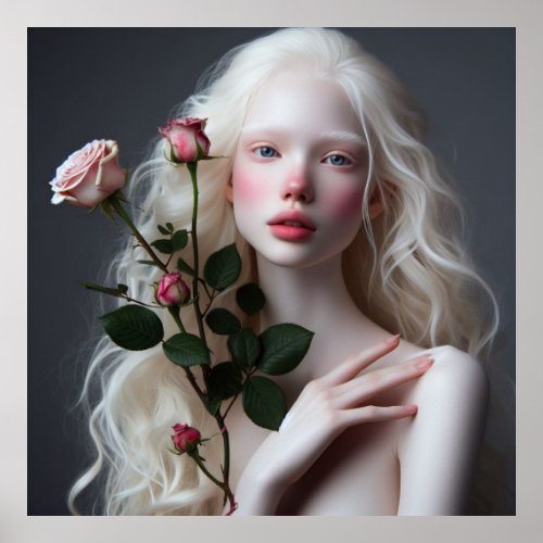 Albino Girl Potrait poster 