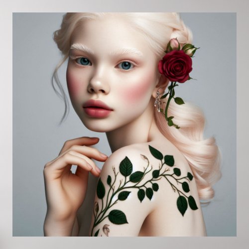 Albino Girl Potrait poster 