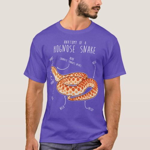 Albino Hognose Snake Anatomy T_Shirt