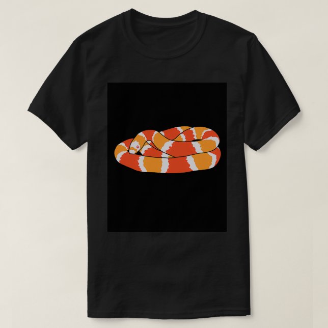 Albino Milk Snake  T-Shirt (Design Front)