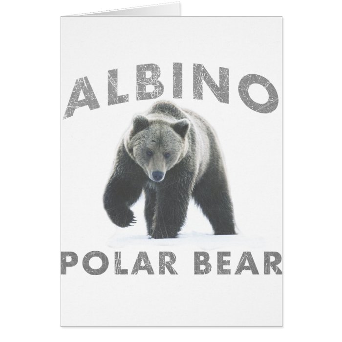 albino polar bear card