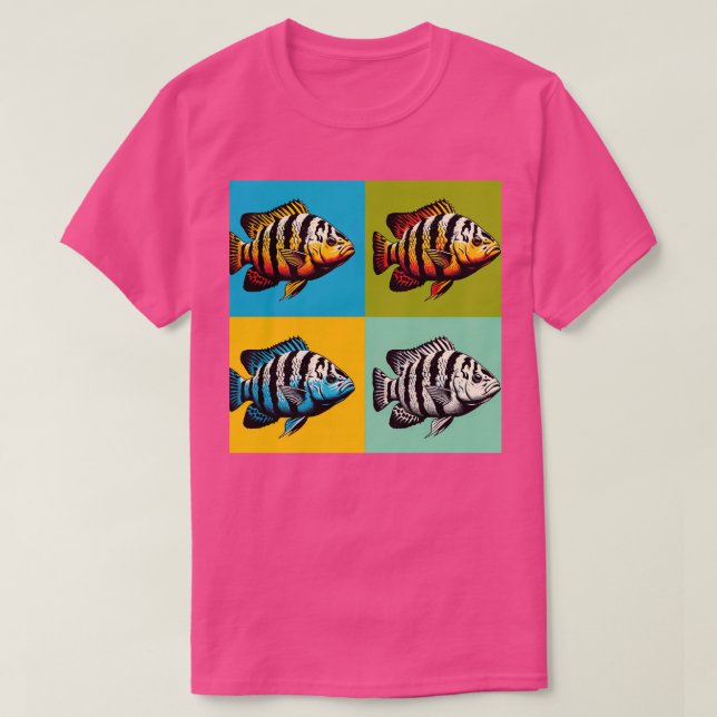 Albino Tiger Barb Cool Tropical Fish 1 T-Shirt (Design Front)