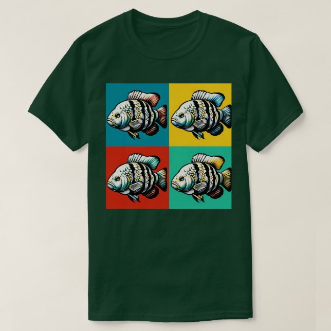 Albino Tiger Barb Cool Tropical Fish T-Shirt (Design Front)
