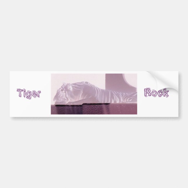Albino Tiger/Tiger Rock Bumper Sticker (Front)