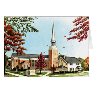 Albion College in the fall, Goodrich Chapel Cards