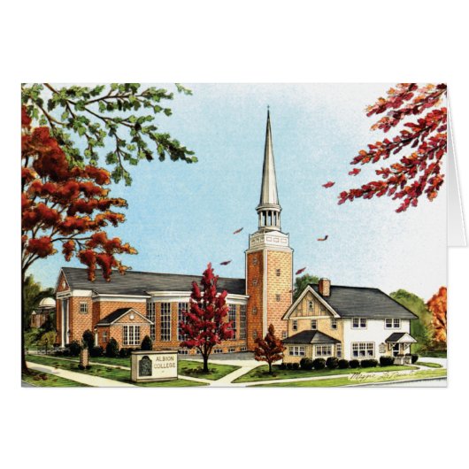 Albion College in the fall, Goodrich Chapel Cards (Front Horizontal)