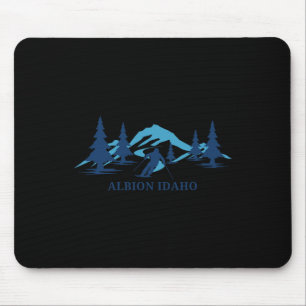 Albion Idaho Ski Resort Skiing Skier  Mouse Pad