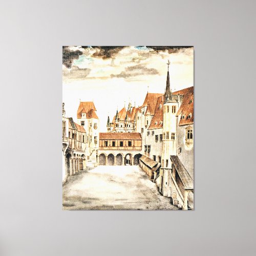 Albrecht Durer Courtyard of the Former Castle Canvas Print