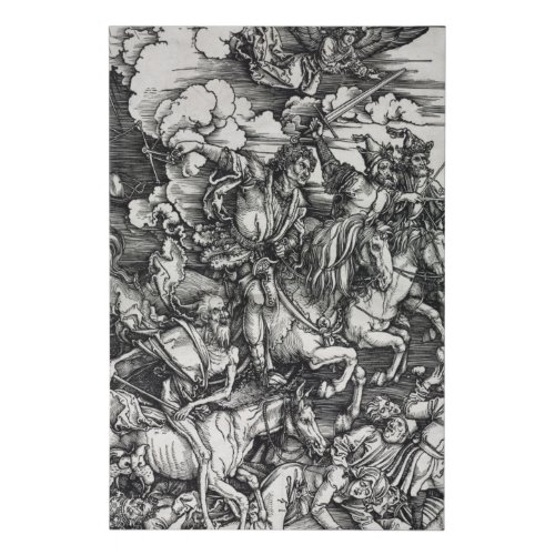 Albrecht Drer Four Horsemen of the Apocalypse Pos Faux Canvas Print