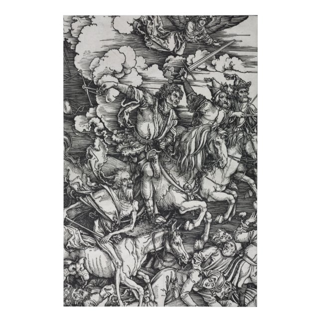 Albrecht Dürer Four Horsemen of the Apocalypse Pos Faux Canvas Print (Front)