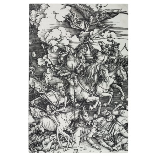 Albrecht Drer Four Horsemen of the Apocalypse Pos Metal Print