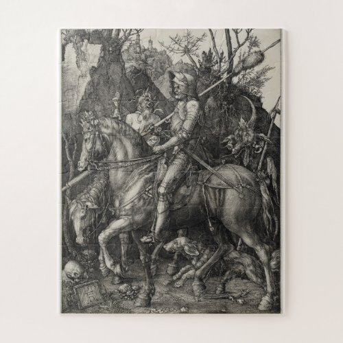 Albrecht Durer _ Knight Death And Devil Jigsaw Puzzle