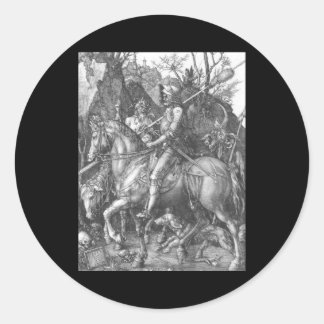 Albrecht Durer Knight Death and the Devil Classic Round Sticker