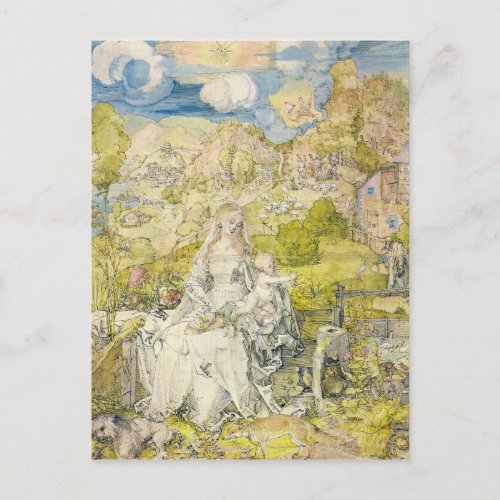 Albrecht Durer _ Madonna with the many animals Postcard