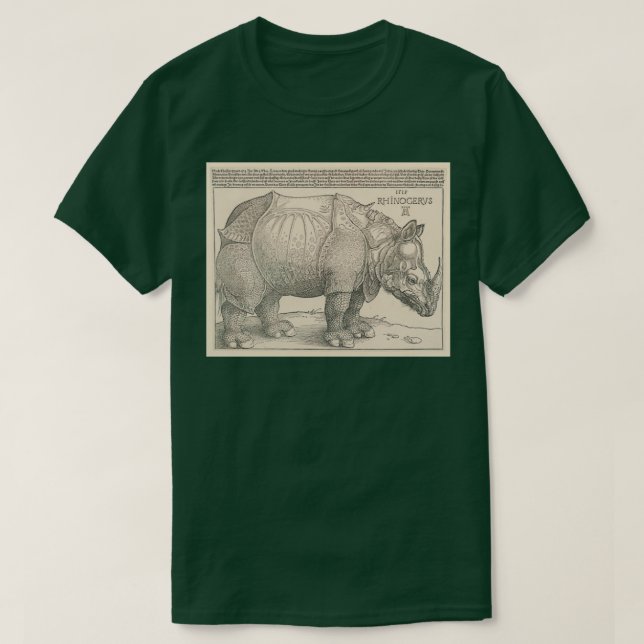 Albrecht Durer Rhinoceros 3 T-Shirt (Design Front)