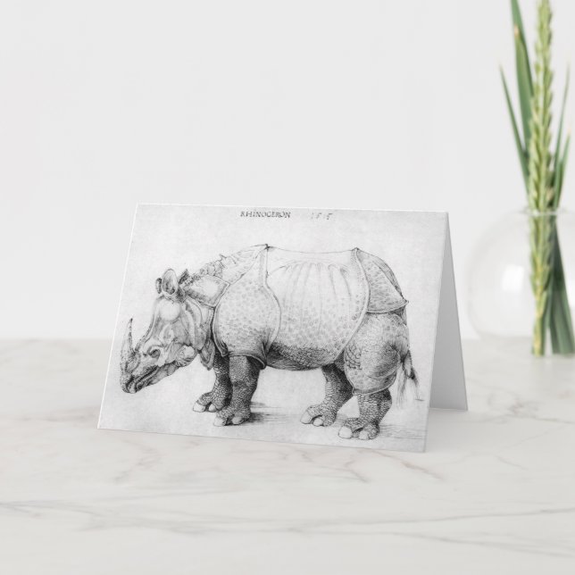 Albrecht Durer Rhinoceros Card (Front)