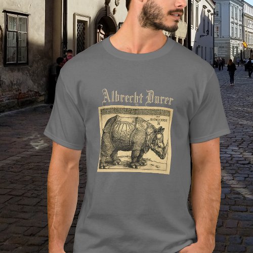 Albrecht Durer Rhinoceros woodcut Renaissance  T_Shirt