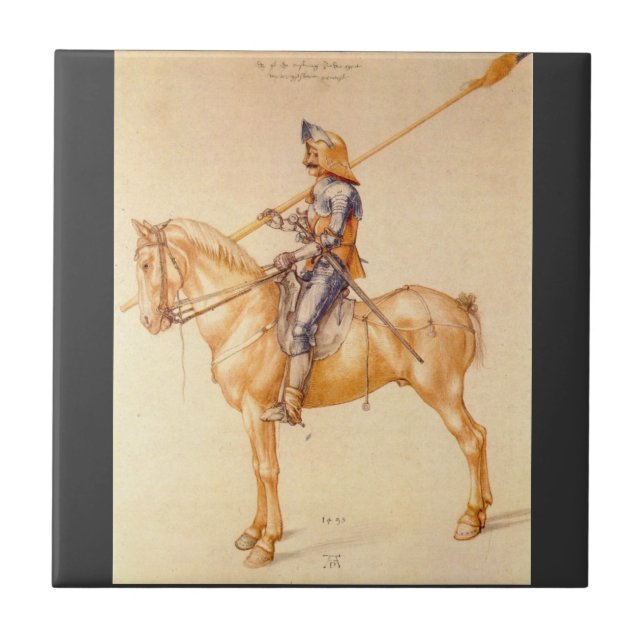 Albrecht Durer - Rider in the armor Ceramic Tile (Front)